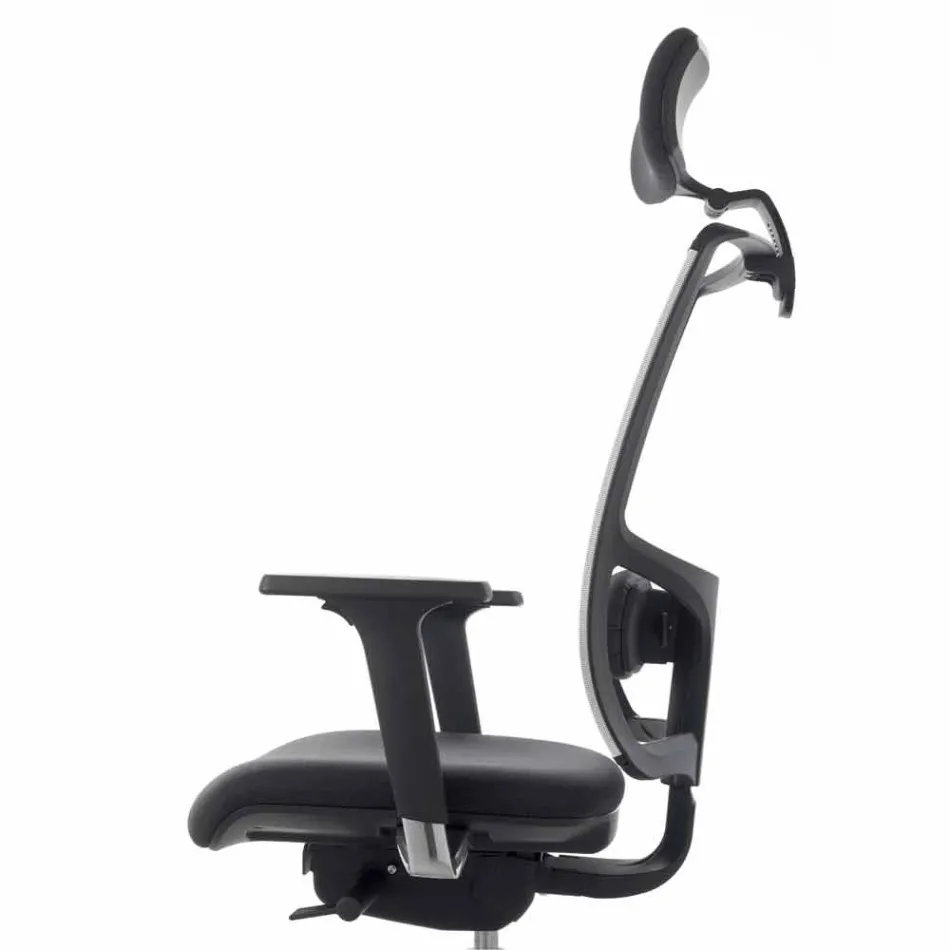 Silla operativa y semi-ejecutiva en tejido producido en Italia Mina. viadurini