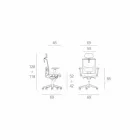 Silla operativa y semi-ejecutiva en tejido producido en Italia Mina. viadurini