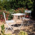 Silla plegable de exterior de metal pintado Made in Italy, 4 piezas - Lori