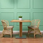 Silla para el Jardín en Rattan Natural con Cojín Incluido – Torvi viadurini