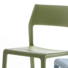 Silla de comedor apilable en polipropileno coloreado, 4 piezas - Abelia viadurini