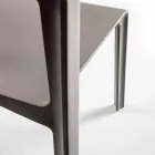 Silla de comedor apilable en polipropileno coloreado, 4 piezas - Abelia viadurini