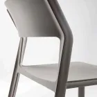Silla de comedor apilable en polipropileno coloreado, 4 piezas - Abelia viadurini
