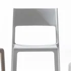 Silla de comedor apilable en polipropileno coloreado, 4 piezas - Abelia viadurini
