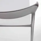 Silla de comedor apilable en polipropileno coloreado, 4 piezas - Abelia viadurini