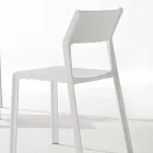 Silla de comedor apilable en polipropileno coloreado, 4 piezas - Abelia viadurini