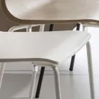 Silla de comedor de polipropileno con base de metal, 4 piezas - Alina viadurini