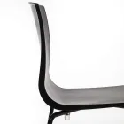 Silla de comedor de polipropileno con base de metal, 4 piezas - Alina viadurini