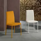Silla de comedor moderna de tela hecha en Italia, Porzia viadurini