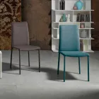 Silla de comedor moderna de tela hecha en Italia, Porzia viadurini