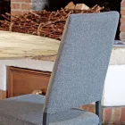 Silla de Comedor con Funda Desenfundable Tapizada en Tela Made in Italy - Toyko viadurini