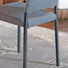 Silla de Comedor con Funda Desenfundable Tapizada en Tela Made in Italy - Toyko viadurini
