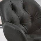 Silla de Comedor en Ecopiel Estructura Metálica 2 Piezas – Delpiero viadurini