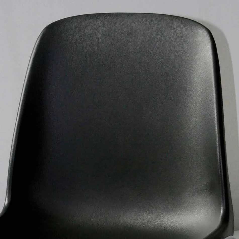 Silla para sala de reuniones o moderna sala de conferencias en metal y ABS negro - Zetica viadurini