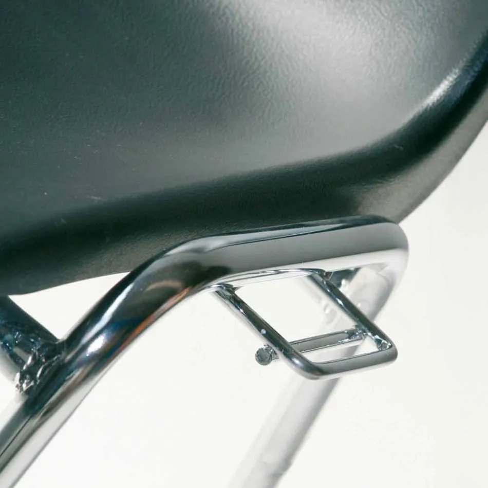 Silla para sala de reuniones o moderna sala de conferencias en metal y ABS negro - Zetica viadurini