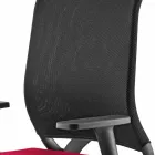Silla de oficina giratoria de diseño ergonómico con reposabrazos y ruedas - Meliva viadurini
