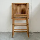 Silla plegable de teca para exterior con reposabrazos – Yggdrasil viadurini