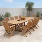 Silla de jardín plegable en teca natural - Yggdrasil viadurini