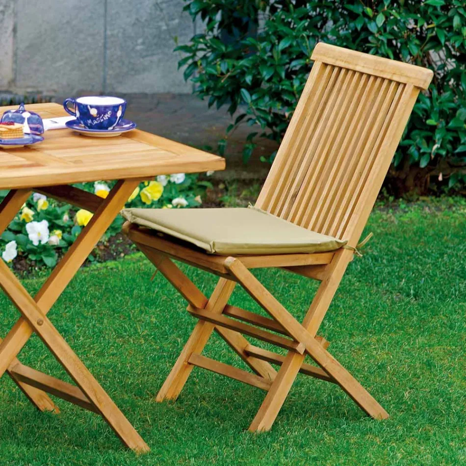 Silla de jardín plegable de teca - Brillante viadurini