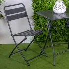 Silla de jardín plegable totalmente de metal - Cinta viadurini