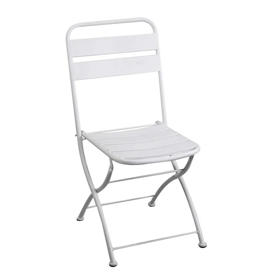 Silla de jardín plegable totalmente de metal - Cinta viadurini