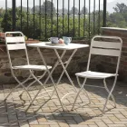 Silla de jardín plegable totalmente de metal - Cinta viadurini