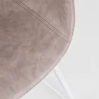 Silla Sillón en acero blanco o negro y cuero ecológico vintage - Gongo viadurini