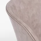 Silla Sillón en acero blanco o negro y cuero ecológico vintage - Gongo viadurini