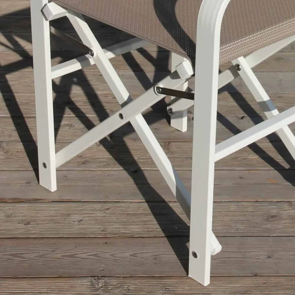 Silla de director plegable en lienzo Made in Italy, 2 piezas - Susy viadurini