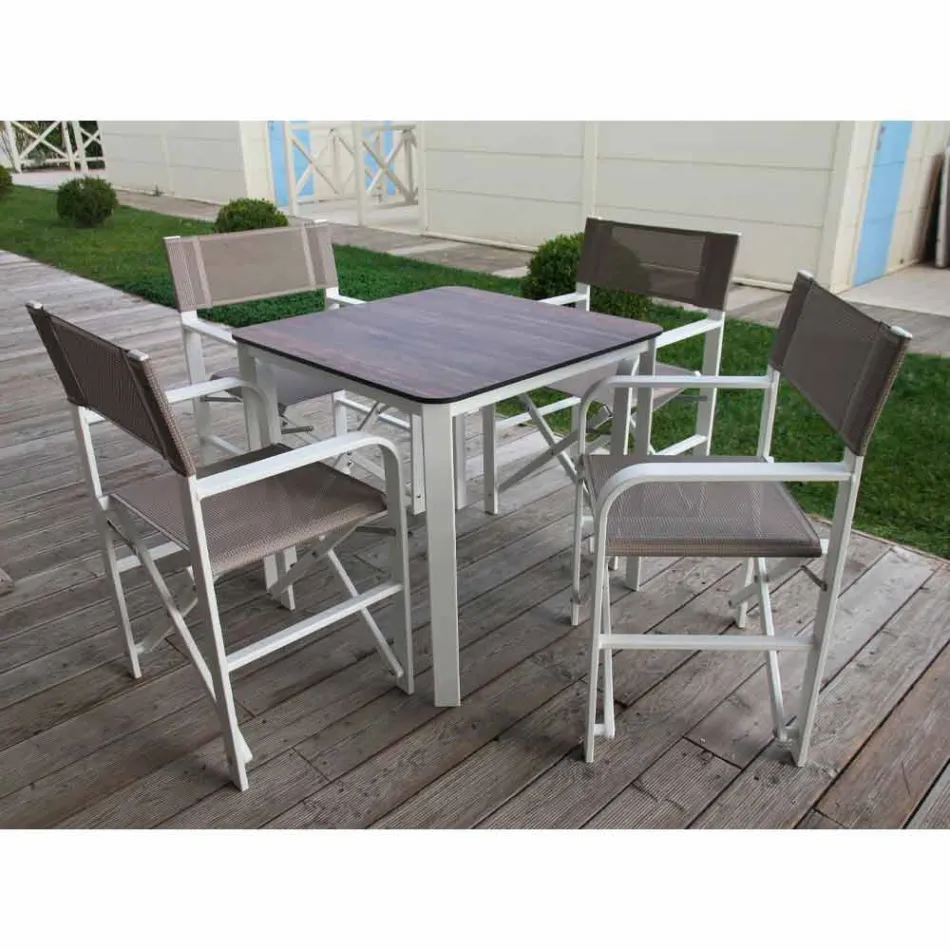 Silla de director plegable en lienzo Made in Italy, 2 piezas - Susy viadurini