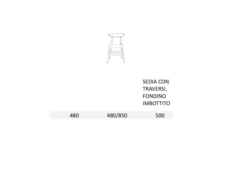 Silla de Comedor Tapizada en Madera Maciza Made in Italy - Salicornia viadurini