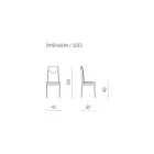 Silla de comedor de 2 piezas tapizada en piel sintética martillada - Robocop viadurini