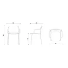 Silla de Comedor en Madera y Metal Made in Italy 2 Piezas - Saffia viadurini