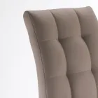 Silla de comedor en piel sintética y metal cromado 4 piezas - Molise viadurini