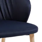 Silla de comedor en tela de elegante diseño moderno - Reginaldo viadurini