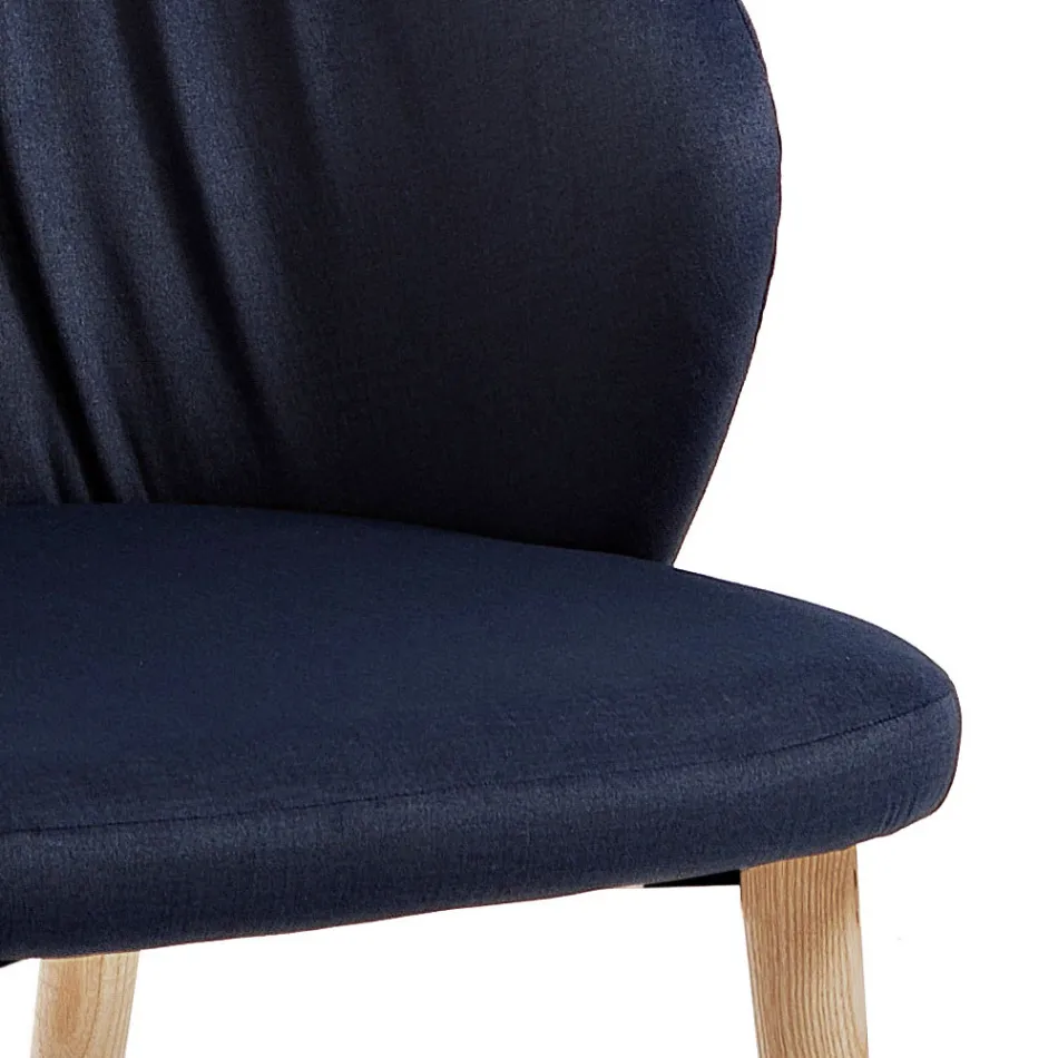 Silla de comedor en tela de elegante diseño moderno - Reginaldo viadurini