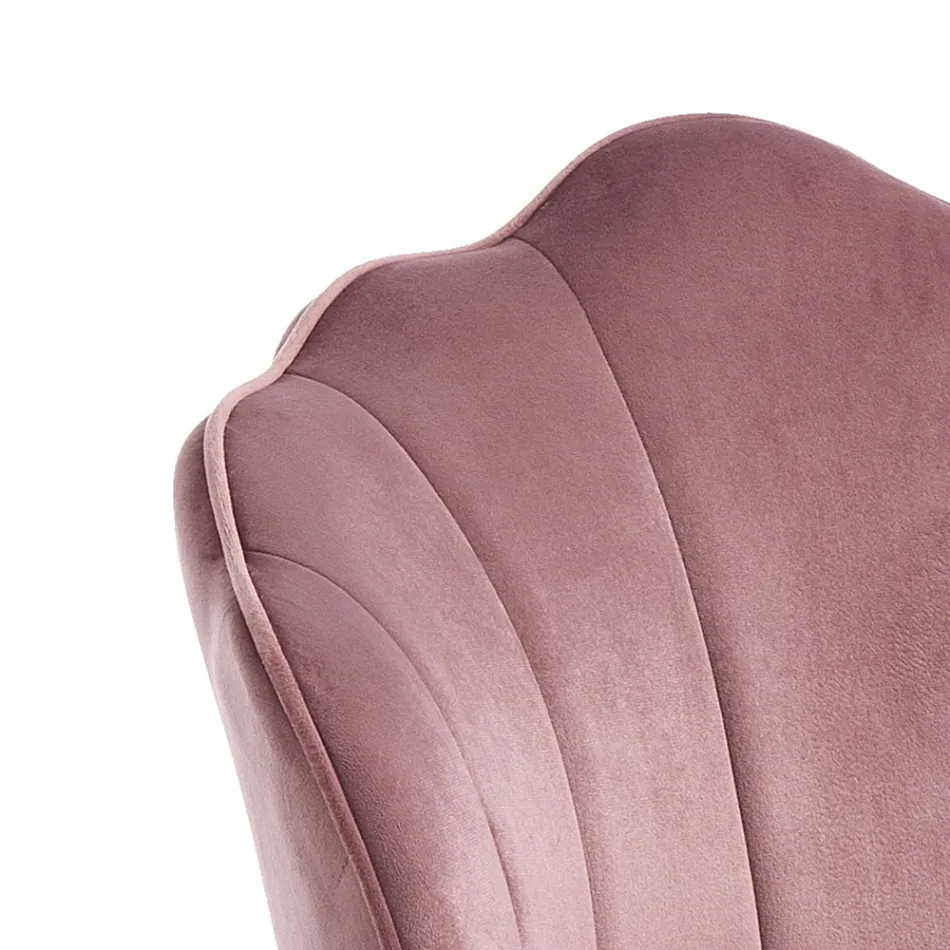 Silla de comedor en tela y metal acabado dorado 4 piezas - refinada viadurini