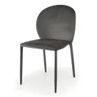 Silla de Comedor Tapizada en Terciopelo Made in Italy 4 Piezas - Victory viadurini