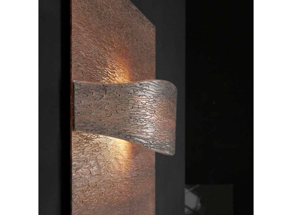 Selene Arte &amp; Light aplique con paneles texturizados 140xH75 cm viadurini
