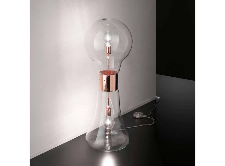 lámpara de mesa de diseño Selene Dina en vidrio de Murano viadurini