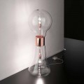lámpara de mesa de diseño Selene Dina en vidrio de Murano