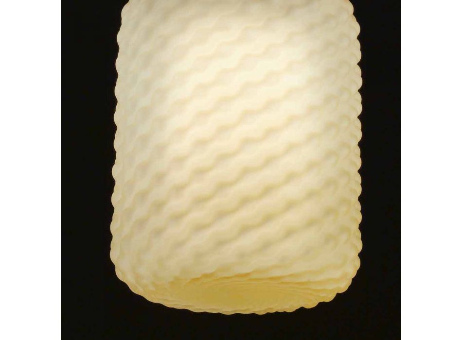 Lámpara de techo Selene Domino soplado Ø21 H 27/140 cm cristal viadurini