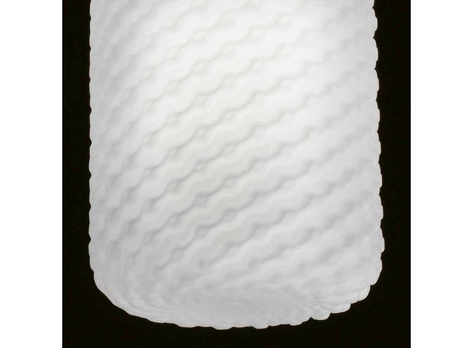 Lámpara de techo Selene Domino soplado Ø21 H 27/140 cm cristal viadurini