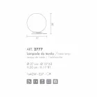 Selene Domino de lámpara de mesa de blanco de cristal soplado O27 H 30cm viadurini