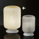 lámpara de mesa Selene Domino Ø21 H30cm, vidrio soplado fabricado en Italia viadurini