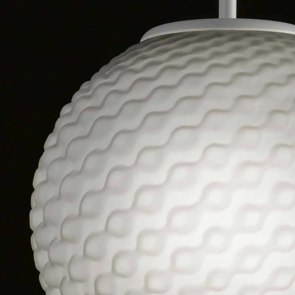 Selene Domino araña de vidrio soplado hecho a mano O27 H 27 / 140cm viadurini