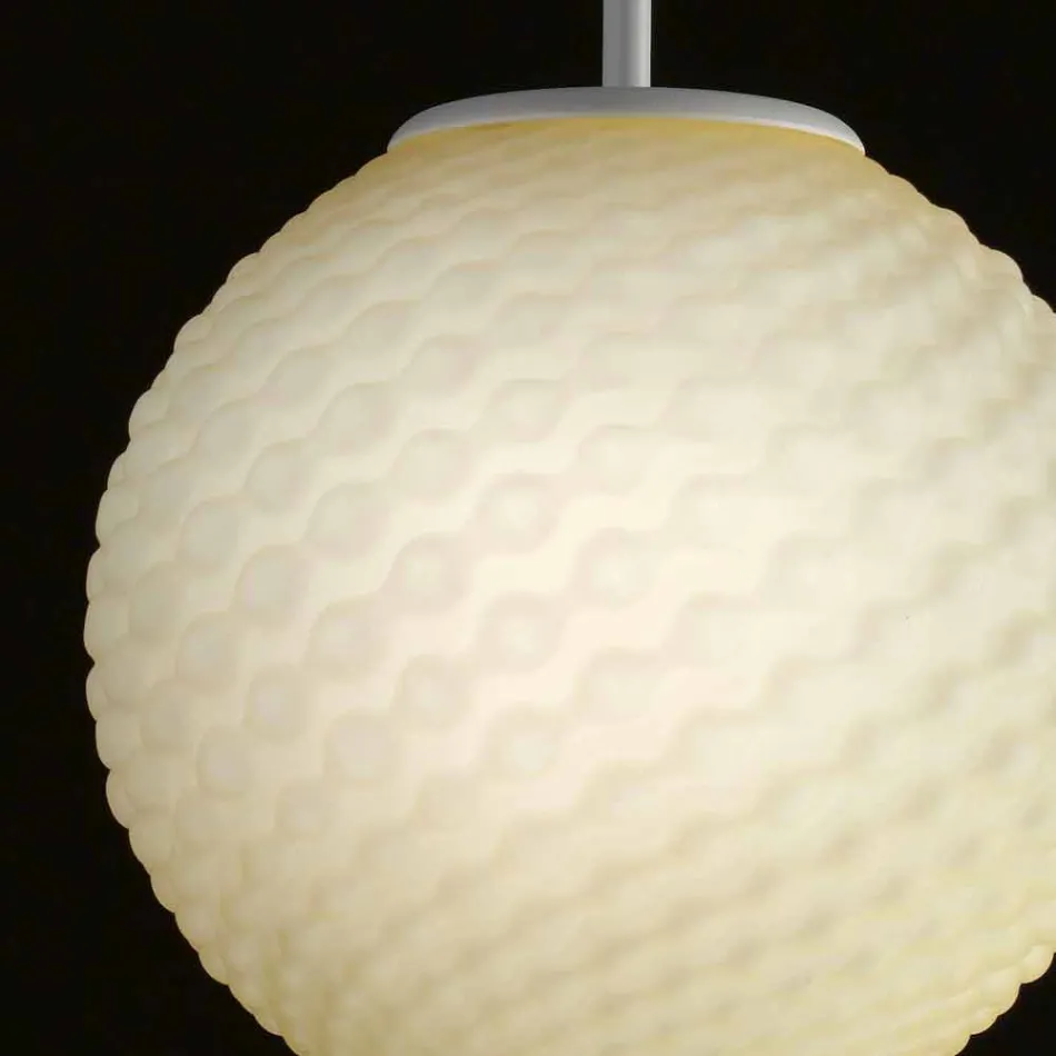 Selene Domino araña de vidrio soplado hecho a mano O27 H 27 / 140cm viadurini