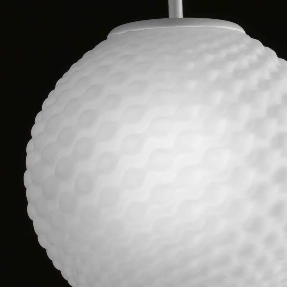 Selene Domino araña de vidrio soplado hecho a mano O27 H 27 / 140cm viadurini