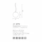 Selene Domino araña de vidrio soplado hecho a mano O27 H 27 / 140cm viadurini