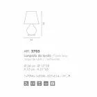 Selene lámpara siempre tabla en blanco vidrio soplado Ø34 H 55cm viadurini